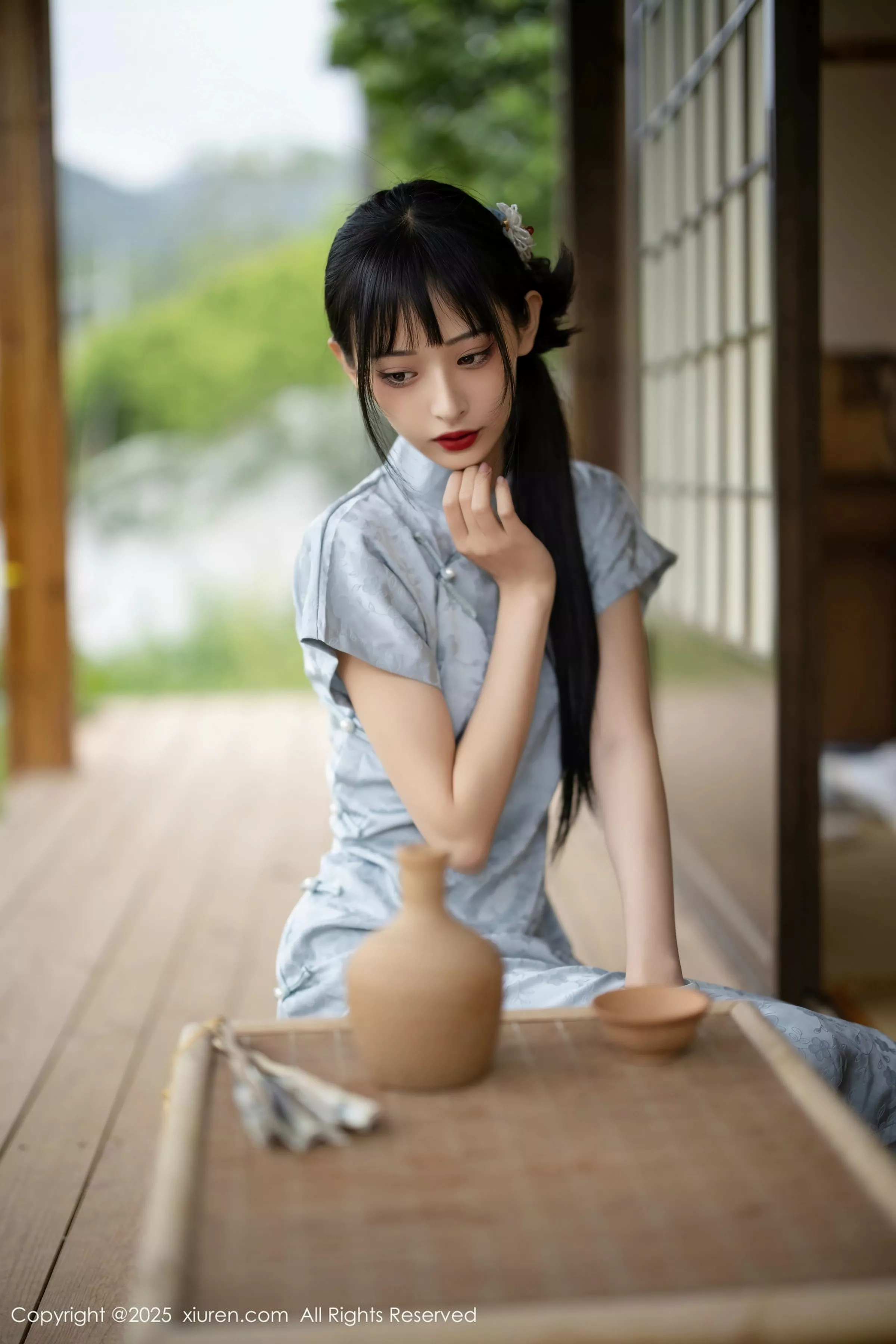 茂木希子日式旗袍露白色内衣配肉丝袜秀完美曲线绝美写真80P 3