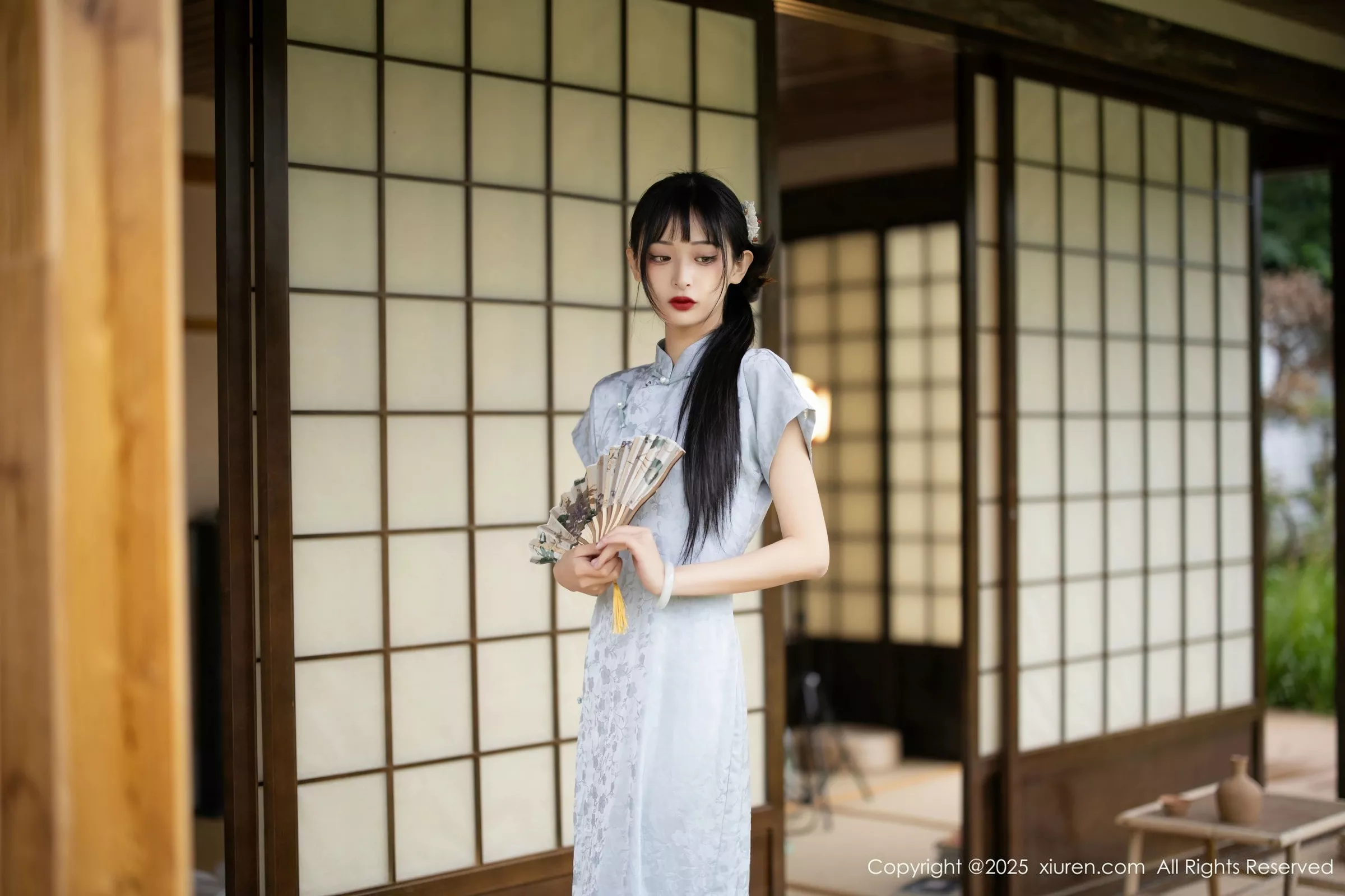茂木希子日式旗袍露白色内衣配肉丝袜秀完美曲线绝美写真80P 4