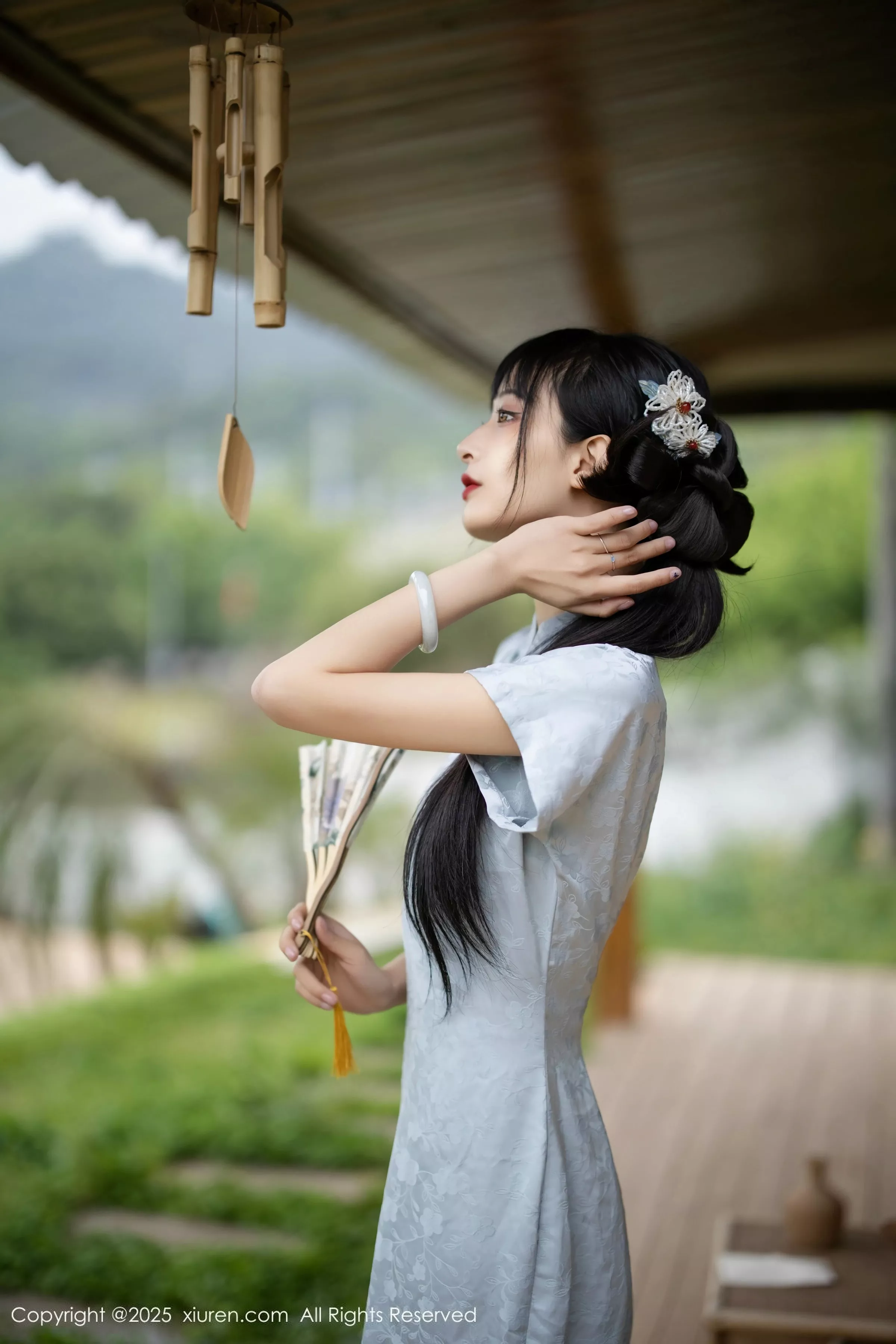 茂木希子日式旗袍露白色内衣配肉丝袜秀完美曲线绝美写真80P 7