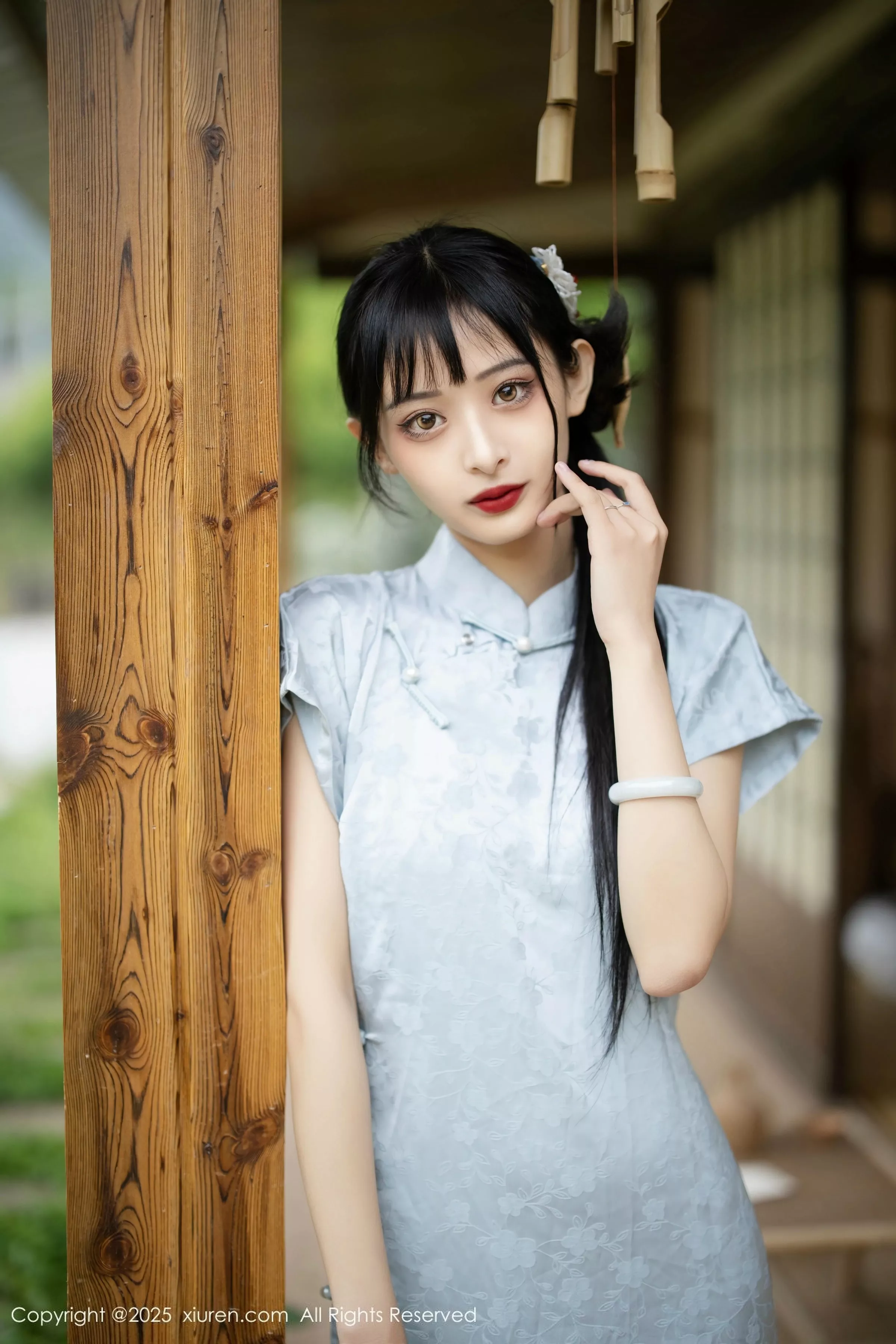 茂木希子日式旗袍露白色内衣配肉丝袜秀完美曲线绝美写真80P 8