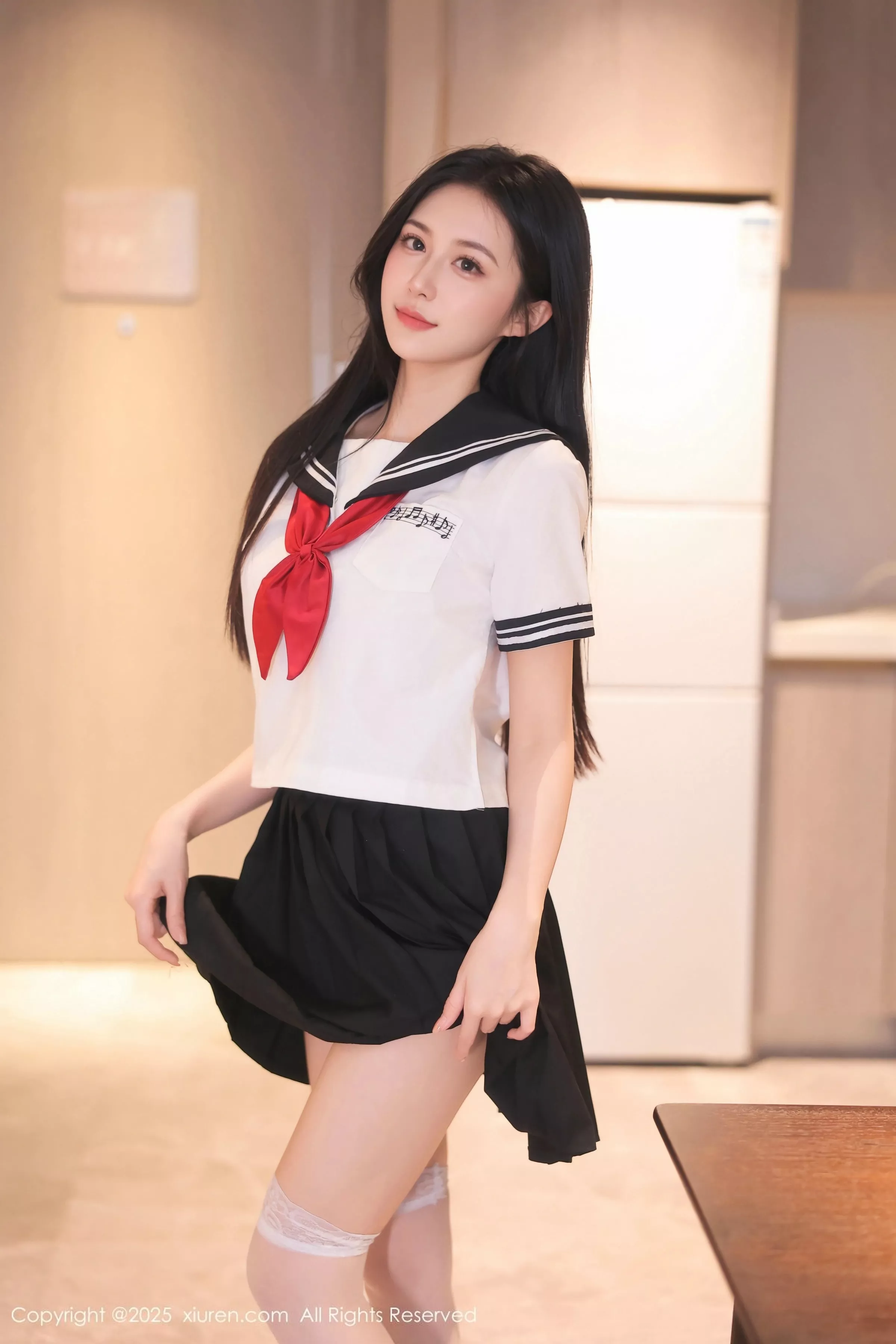shelly诗莉吖 Sexy Student Outfit, White Lingerie, Stunning Figure Photo Shoot 77P