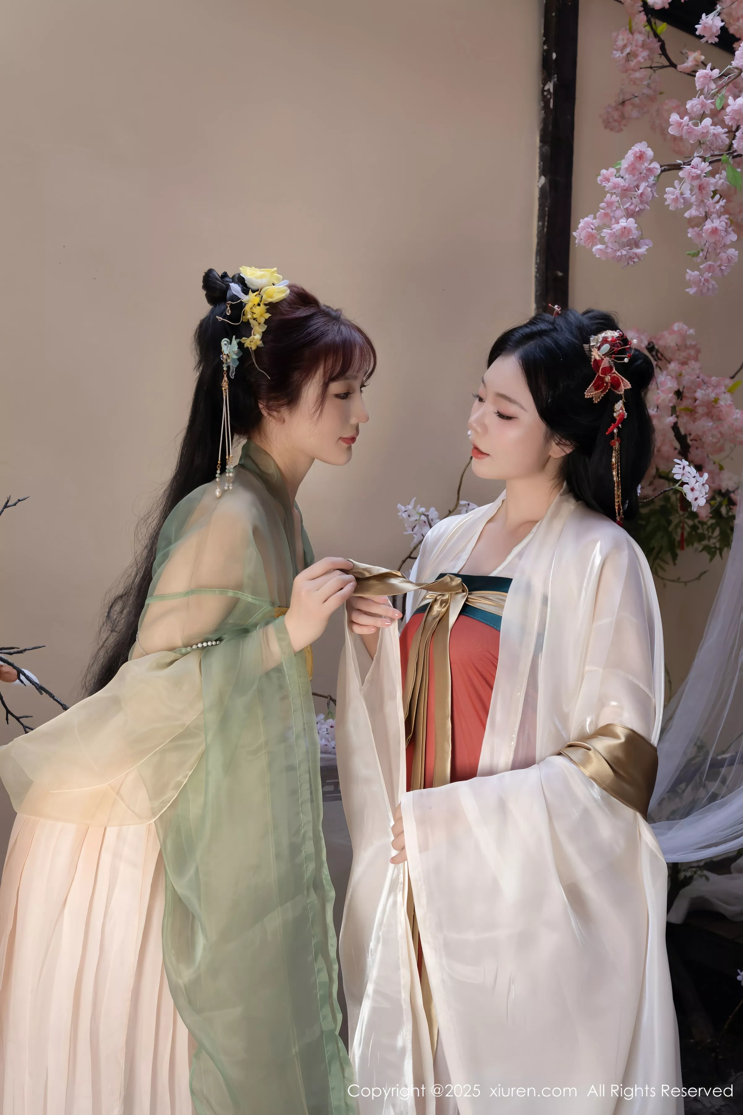Collection Lu Xuanxuan & Anran anran Passionate Interaction Sheer Gauze Ancient Costume Alluring Gorgeous Photoshoot 80P 3