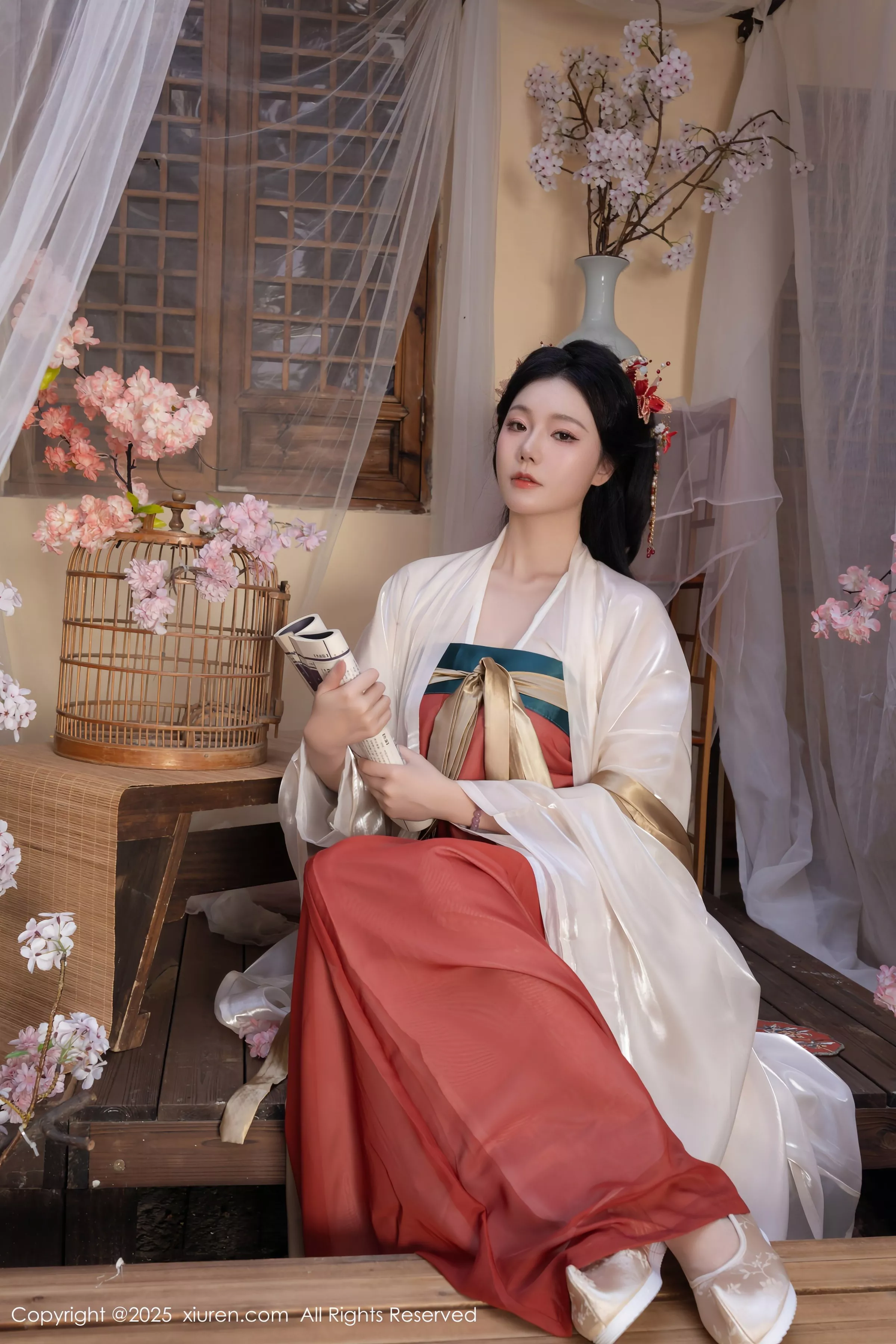 Collection Lu Xuanxuan & Anran anran Passionate Interaction Sheer Gauze Ancient Costume Alluring Gorgeous Photoshoot 80P 9