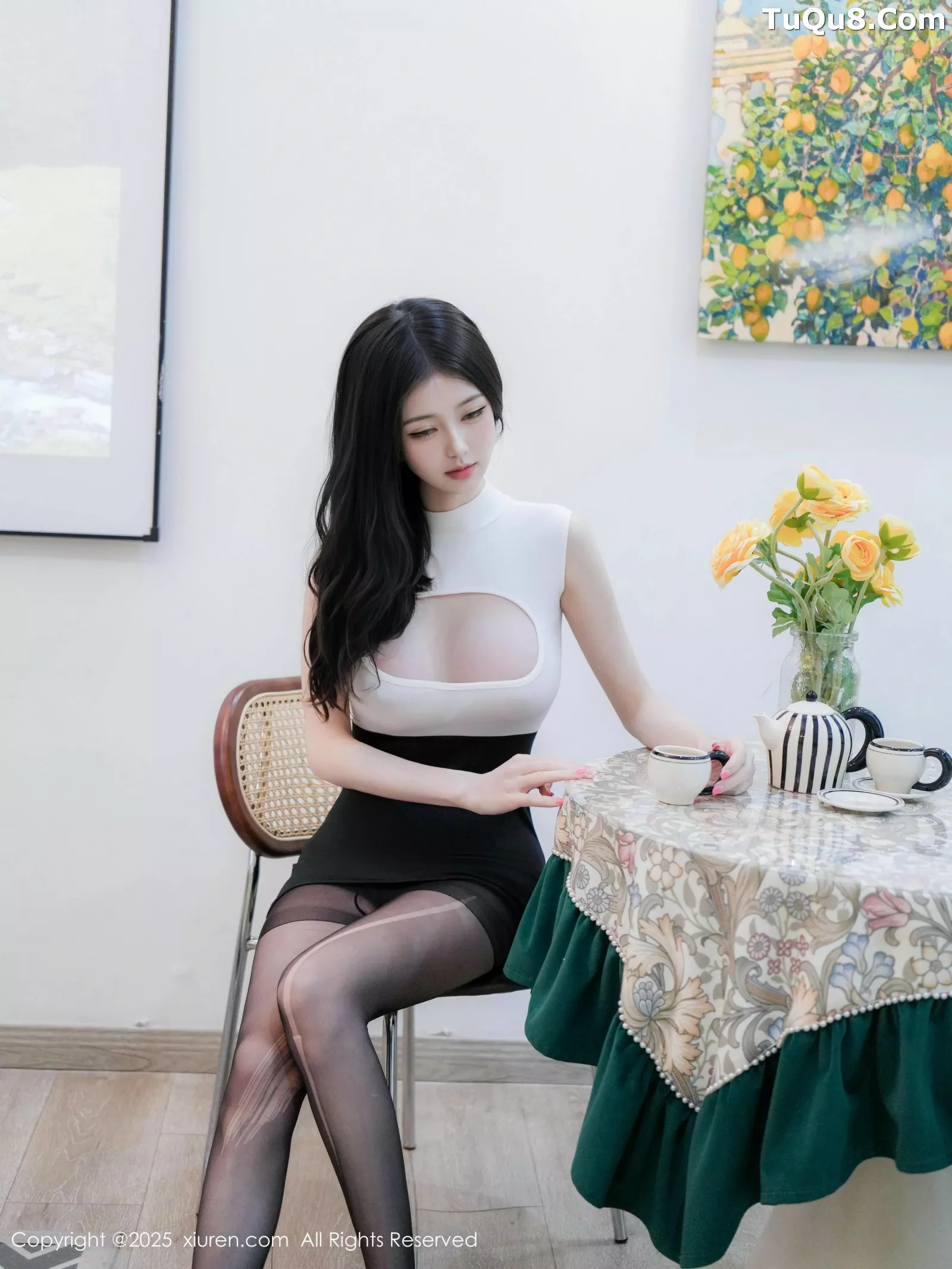 白小蝶私房性感白色T恤配破烂黑丝秀完美曲线撩人绝美写真54P 6