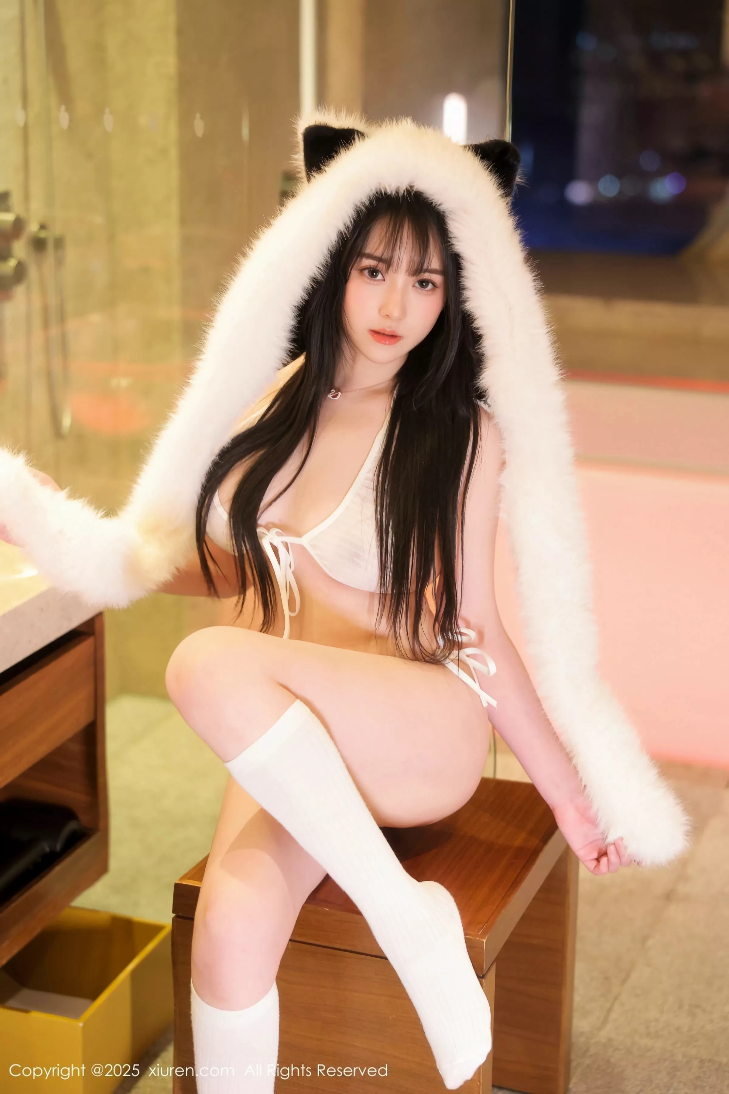 软情性感白色情趣内衣配白色丝袜秀曼妙身姿撩人绝美写真51P 7