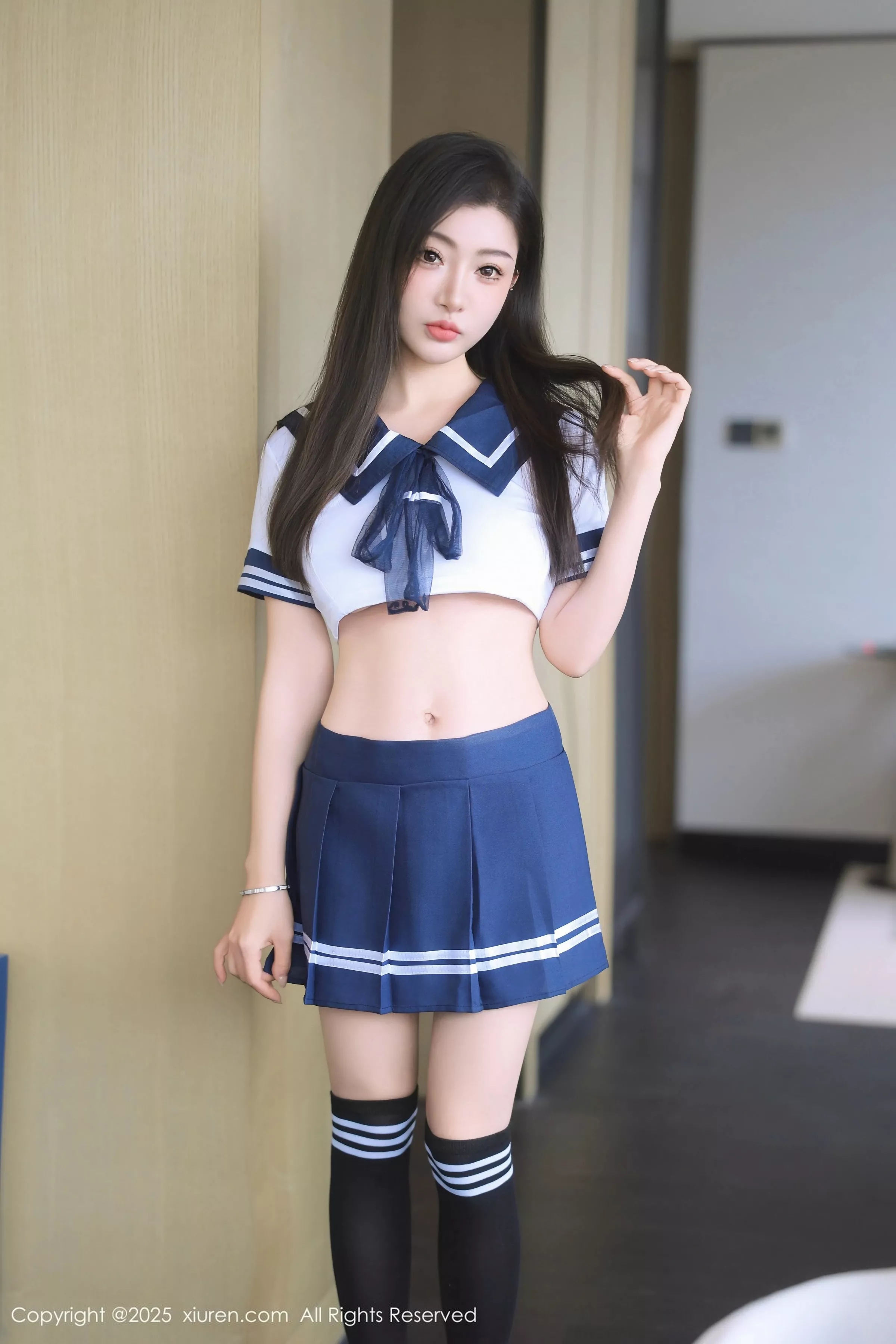Annie_baby性感JK制服露白色内衣秀凹凸身材撩人绝美写真60P 3